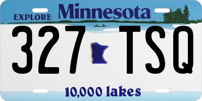 MN license plate 327TSQ