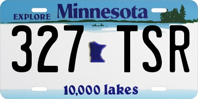 MN license plate 327TSR