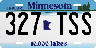 MN license plate 327TSS