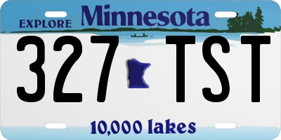 MN license plate 327TST