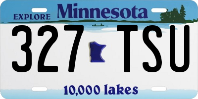 MN license plate 327TSU