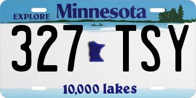 MN license plate 327TSY