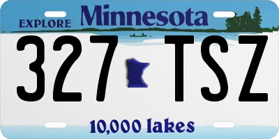 MN license plate 327TSZ