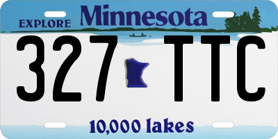 MN license plate 327TTC
