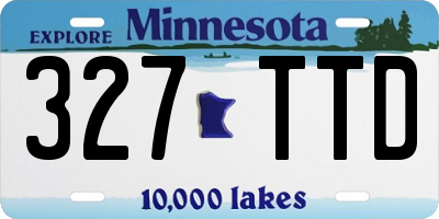 MN license plate 327TTD