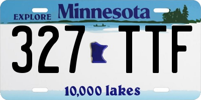 MN license plate 327TTF