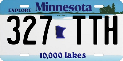 MN license plate 327TTH
