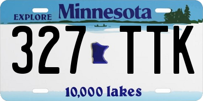 MN license plate 327TTK