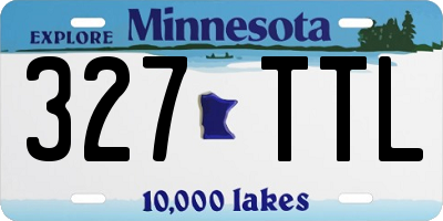 MN license plate 327TTL