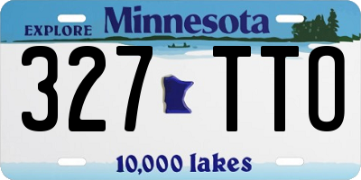 MN license plate 327TTO