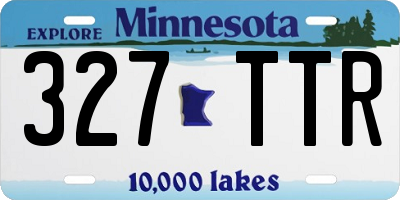 MN license plate 327TTR