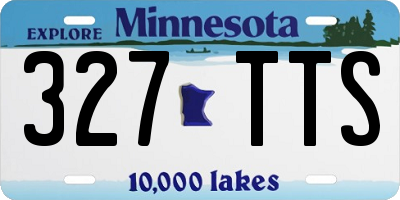 MN license plate 327TTS