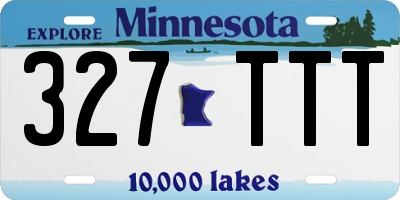 MN license plate 327TTT