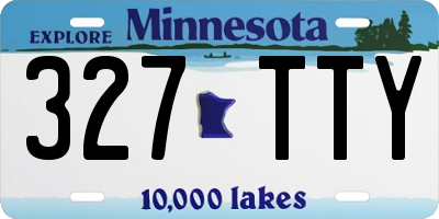 MN license plate 327TTY