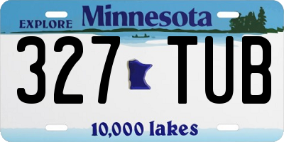 MN license plate 327TUB