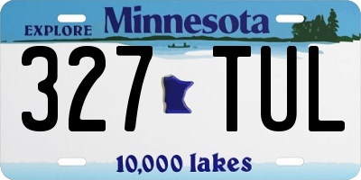 MN license plate 327TUL