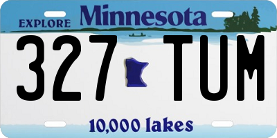 MN license plate 327TUM