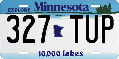 MN license plate 327TUP
