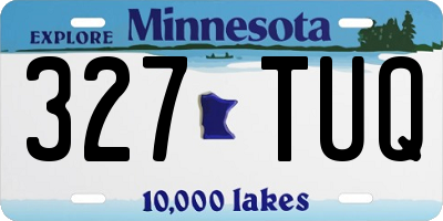 MN license plate 327TUQ