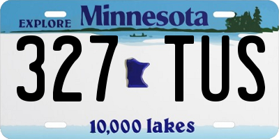 MN license plate 327TUS
