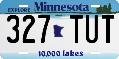 MN license plate 327TUT