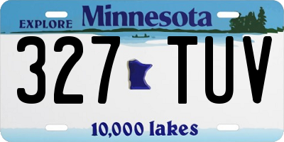 MN license plate 327TUV