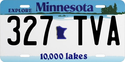 MN license plate 327TVA