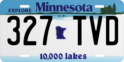 MN license plate 327TVD