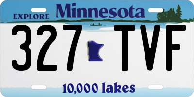 MN license plate 327TVF