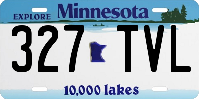 MN license plate 327TVL