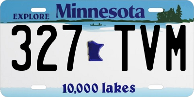 MN license plate 327TVM