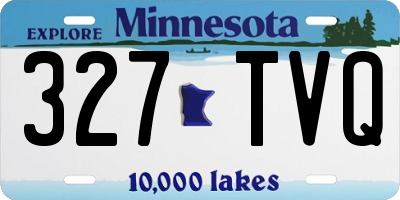 MN license plate 327TVQ