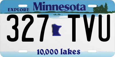 MN license plate 327TVU