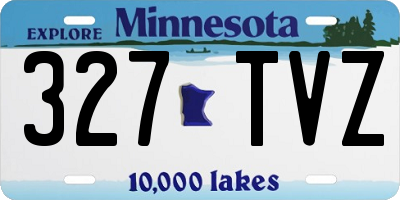 MN license plate 327TVZ