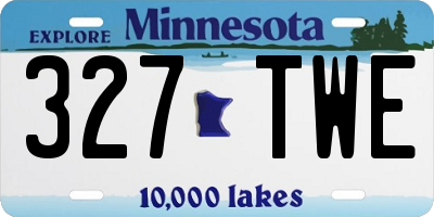 MN license plate 327TWE
