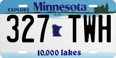 MN license plate 327TWH