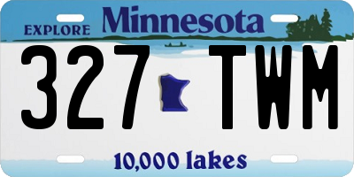 MN license plate 327TWM