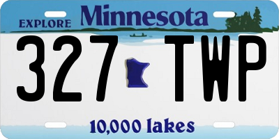 MN license plate 327TWP