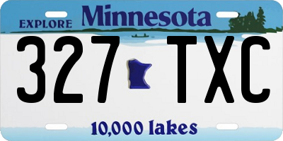 MN license plate 327TXC