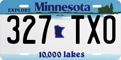 MN license plate 327TXO