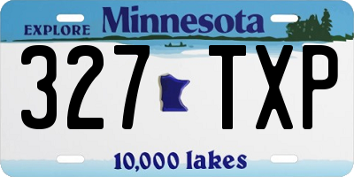 MN license plate 327TXP