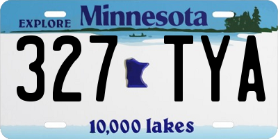 MN license plate 327TYA