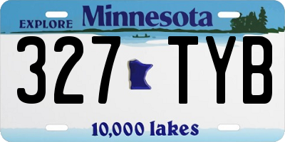 MN license plate 327TYB