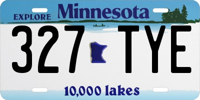 MN license plate 327TYE