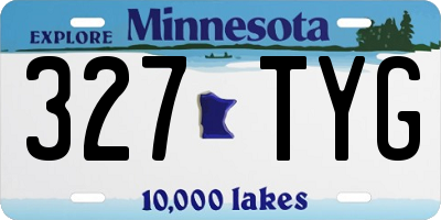 MN license plate 327TYG