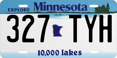 MN license plate 327TYH