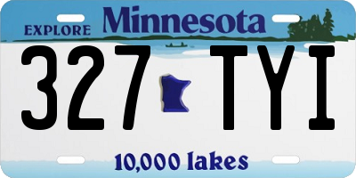 MN license plate 327TYI