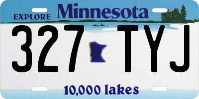 MN license plate 327TYJ