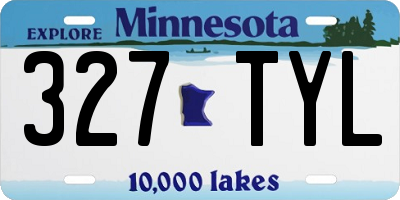 MN license plate 327TYL