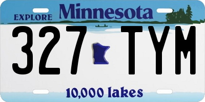 MN license plate 327TYM